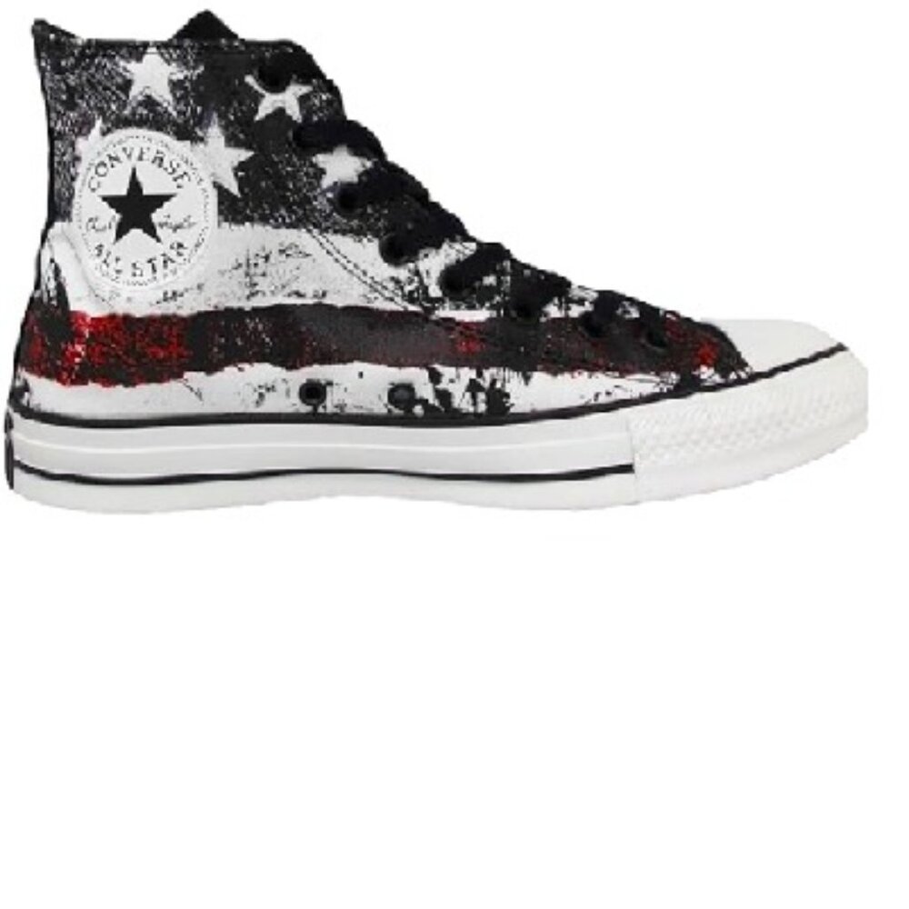 EUC CTAS Converse 139768F All Star USA Flag White/Chili Pepper/Navy (11M - 13W)